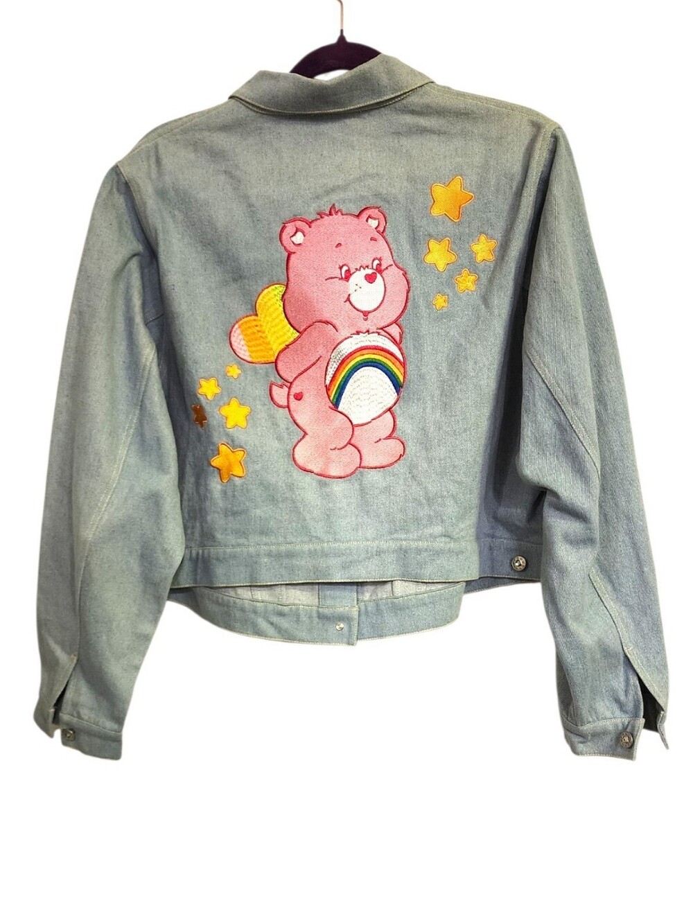 Care Bears x Unique Vintage 40th Anniversary Care Bears Denim Jacket, Sz 3X NWOT
